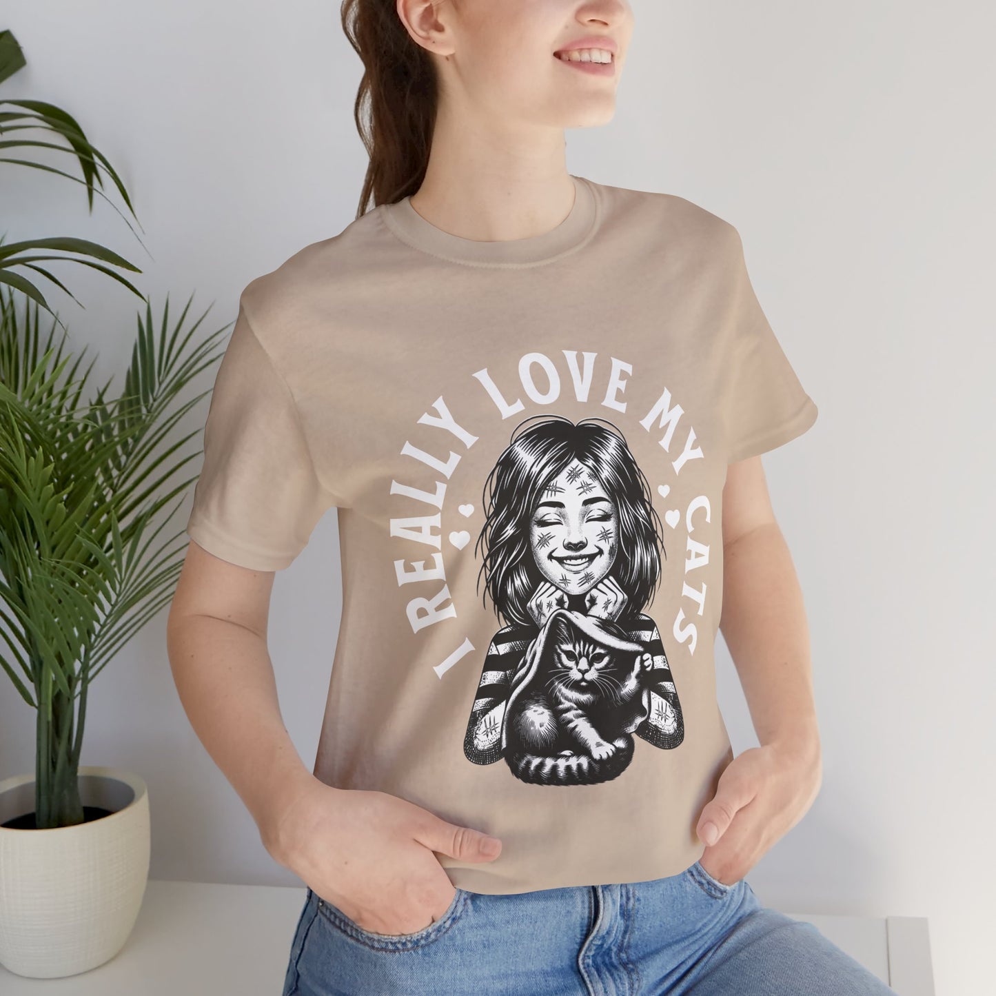 I Really Love My Cats T-Shirt | Cute Cat Lover Unisex Tee - FPD