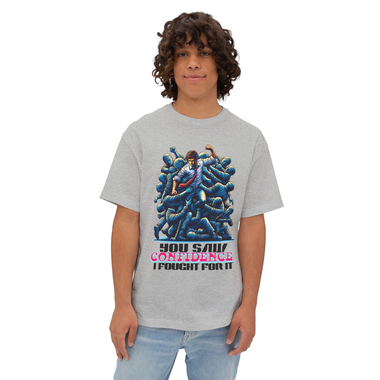 FPD - I Fought for Confidence Oversized Tee – Empowerment Statement Shirt