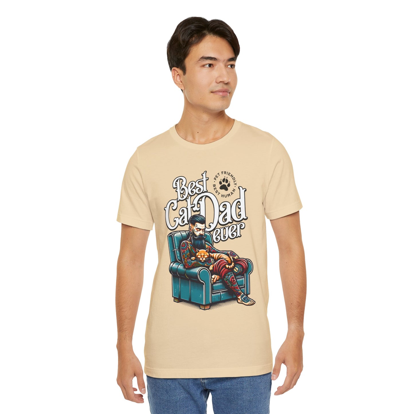 Best Cat Dad Ever Unisex T-Shirt – Perfect Gift for Cat Lovers - FPD