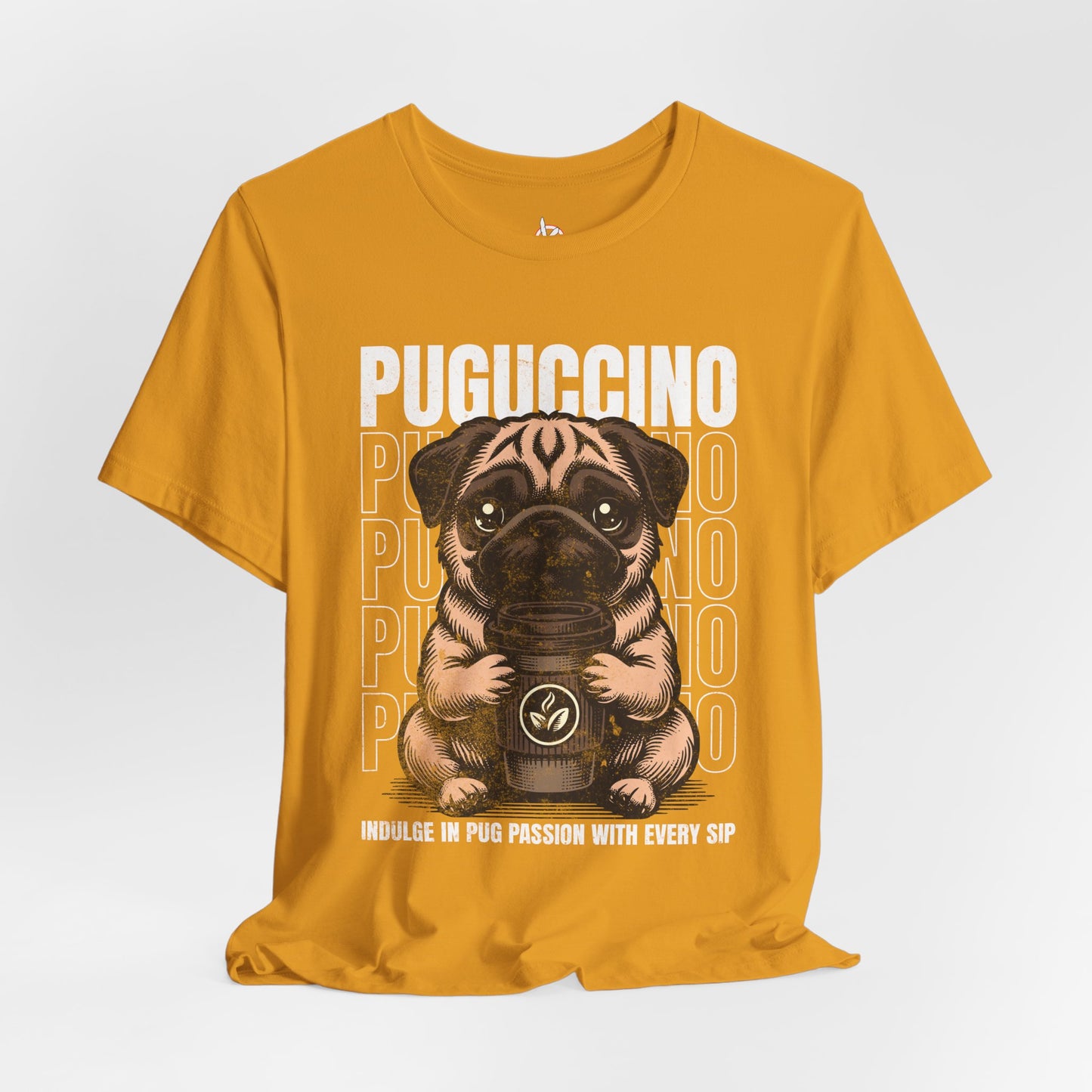FPD - Unisex T-shirt - Puguccino Tee – Coffee & Pug Lover Statement Shirt