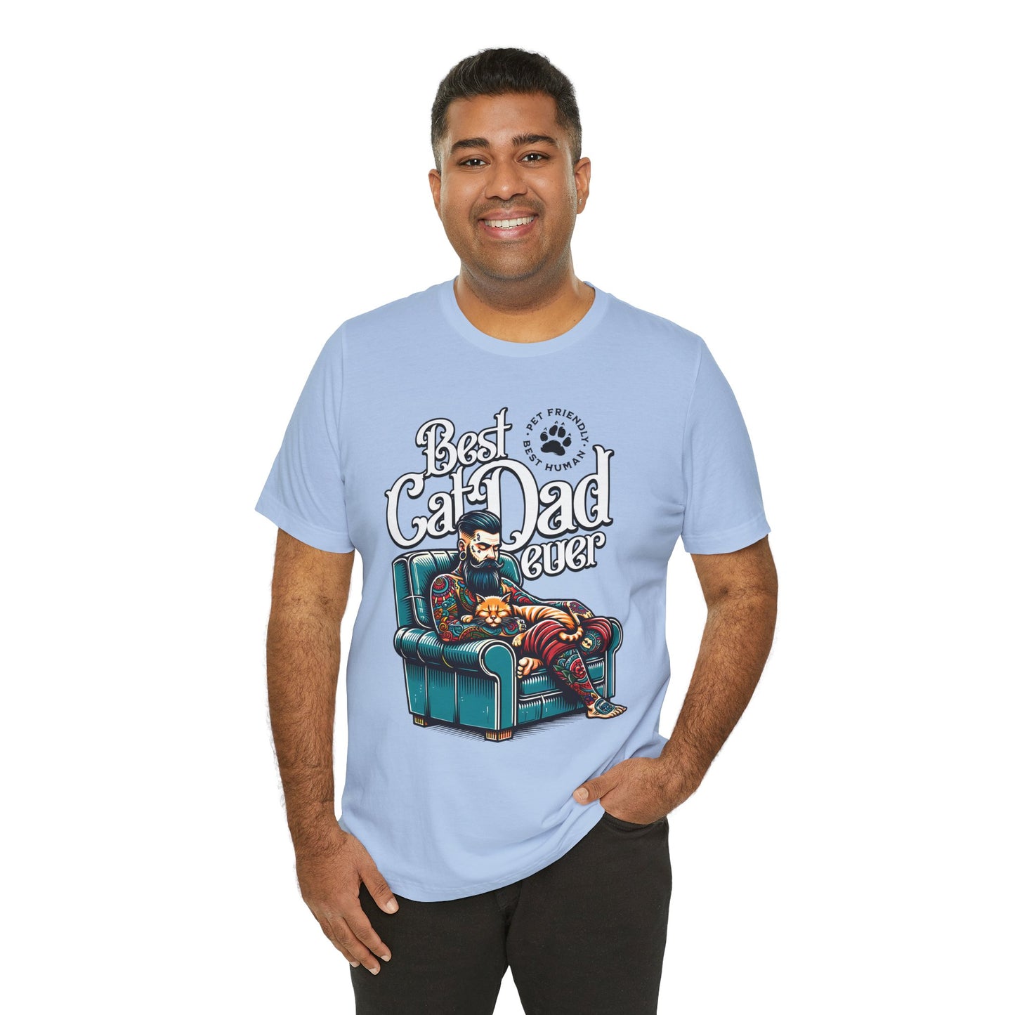 Best Cat Dad Ever Unisex T-Shirt – Perfect Gift for Cat Lovers - FPD