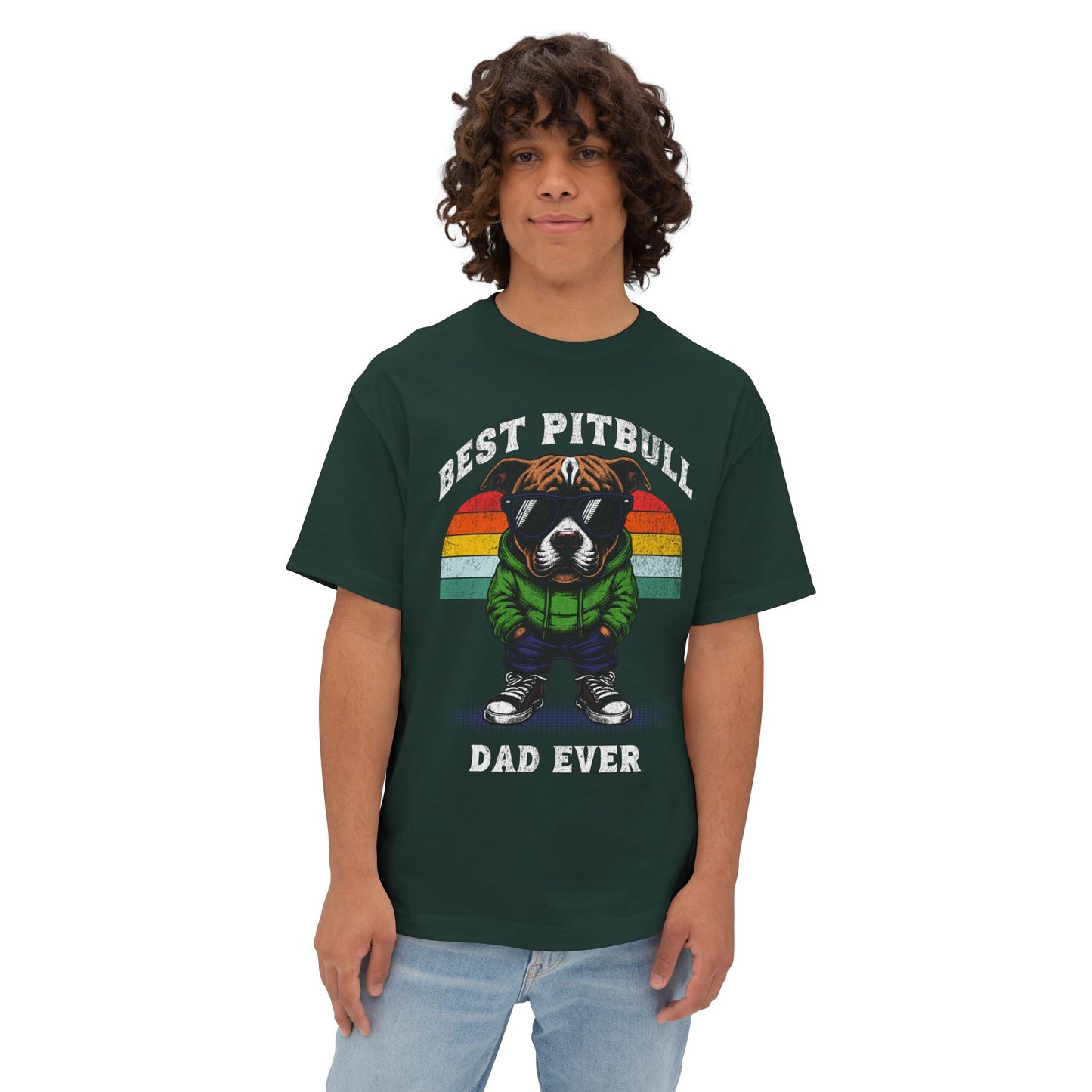 FPD - Best Pitbull Dad Oversized Tee – Dog Lover Streetwear