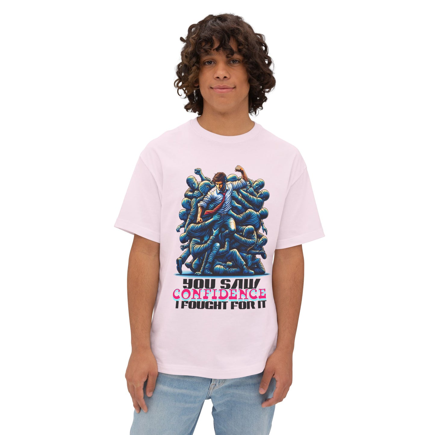 FPD - I Fought for Confidence Oversized Tee – Empowerment Statement Shirt