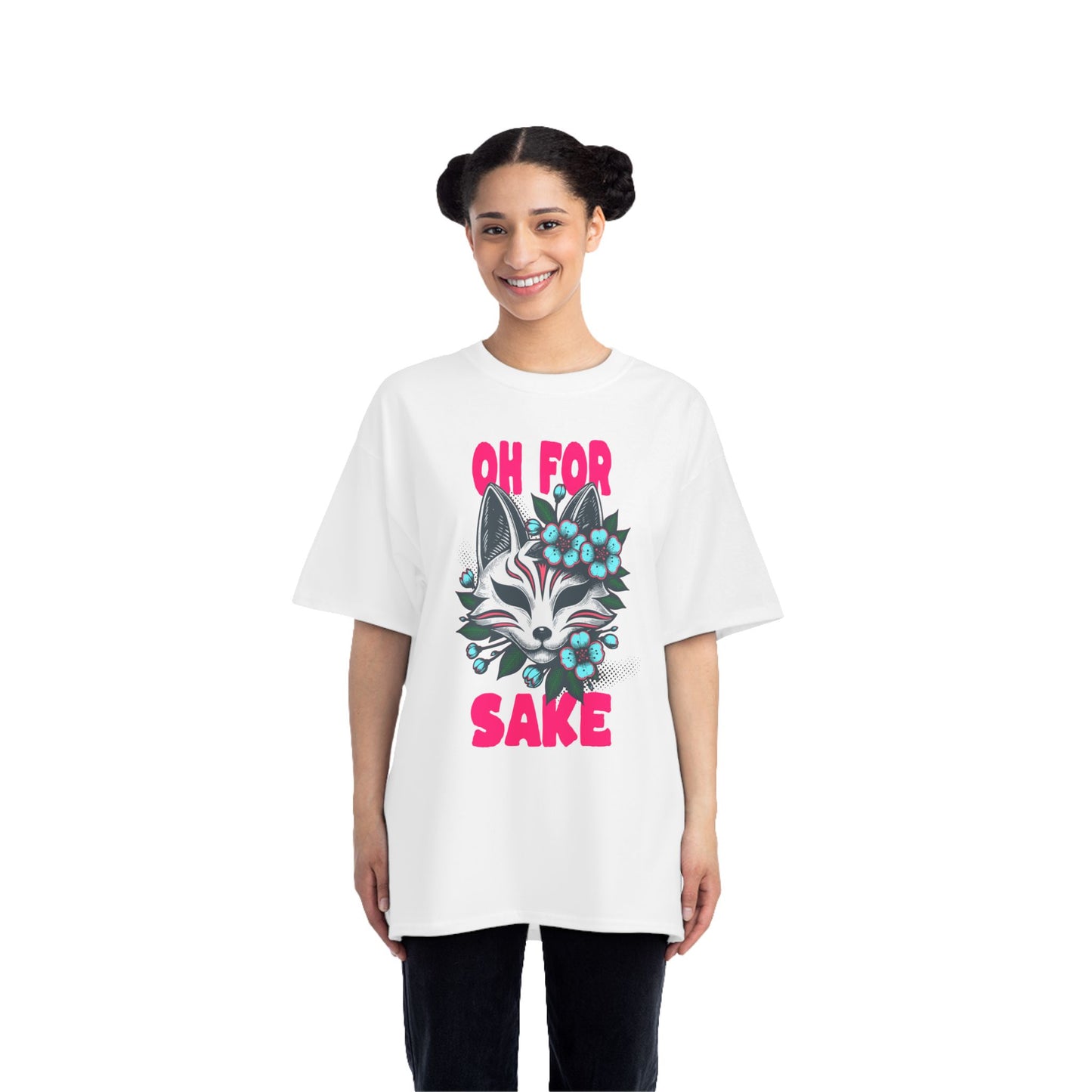 Oh For Fox Sake Oversized T-Shirt – Funny Graphic Tee Print | Streetwear Cotton Tee