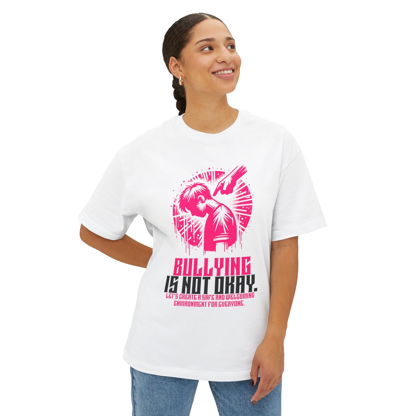 FPD - Bullying Is Not Okay Oversized Tee — Anti-Bullying Statement Shirt