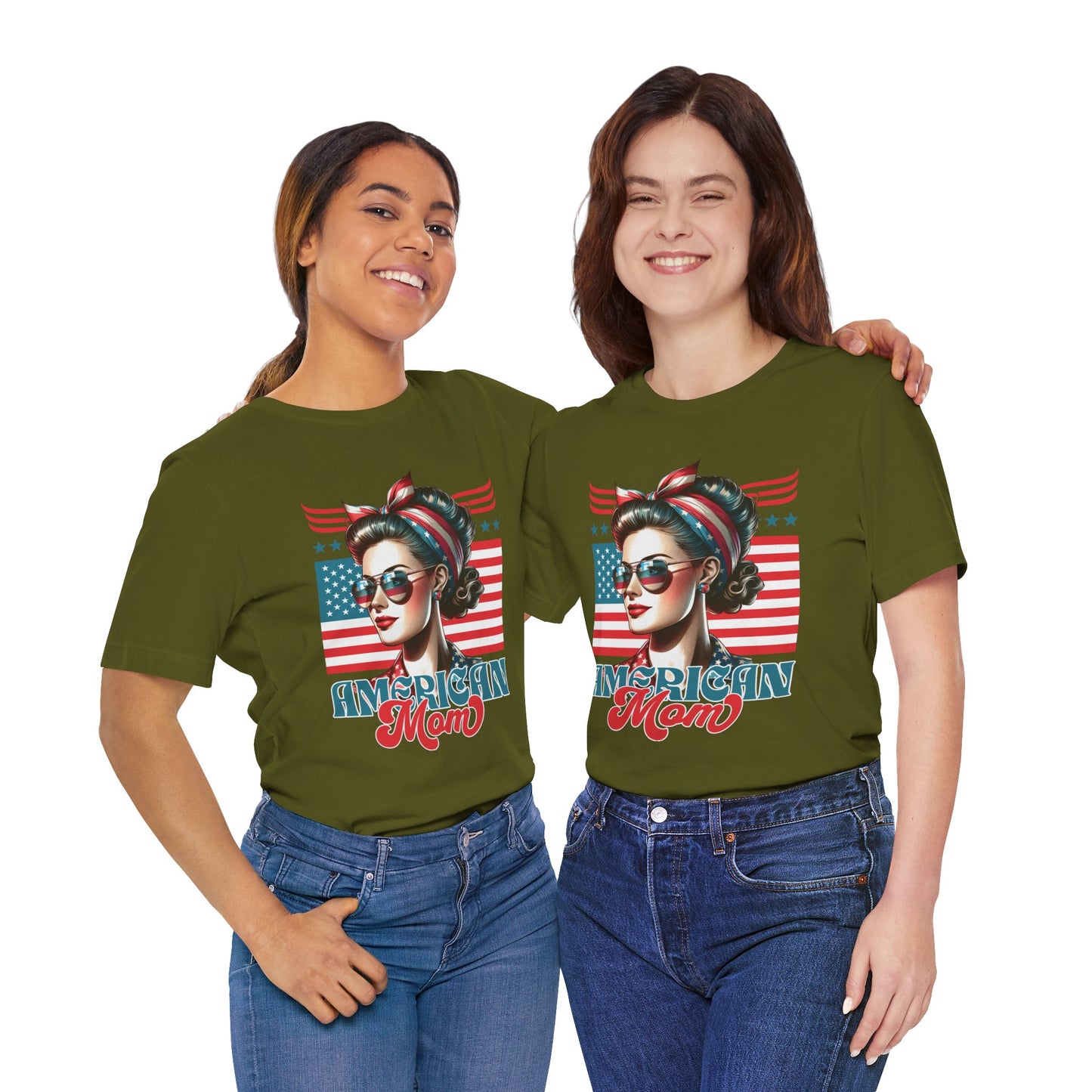 American Mom T-Shirt – Patriotic Tee for Moms