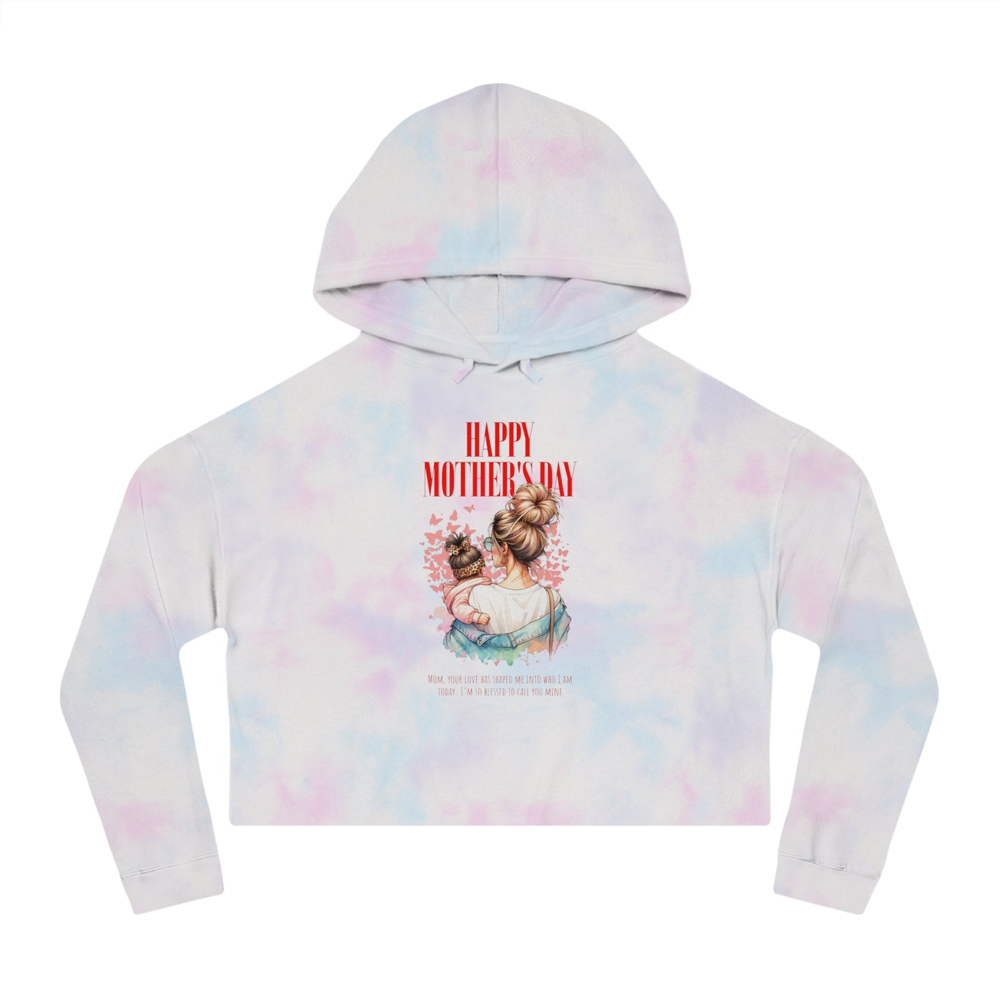 Happy Mother’s Day Cropped Hoodie – Trendy Gift for Mom