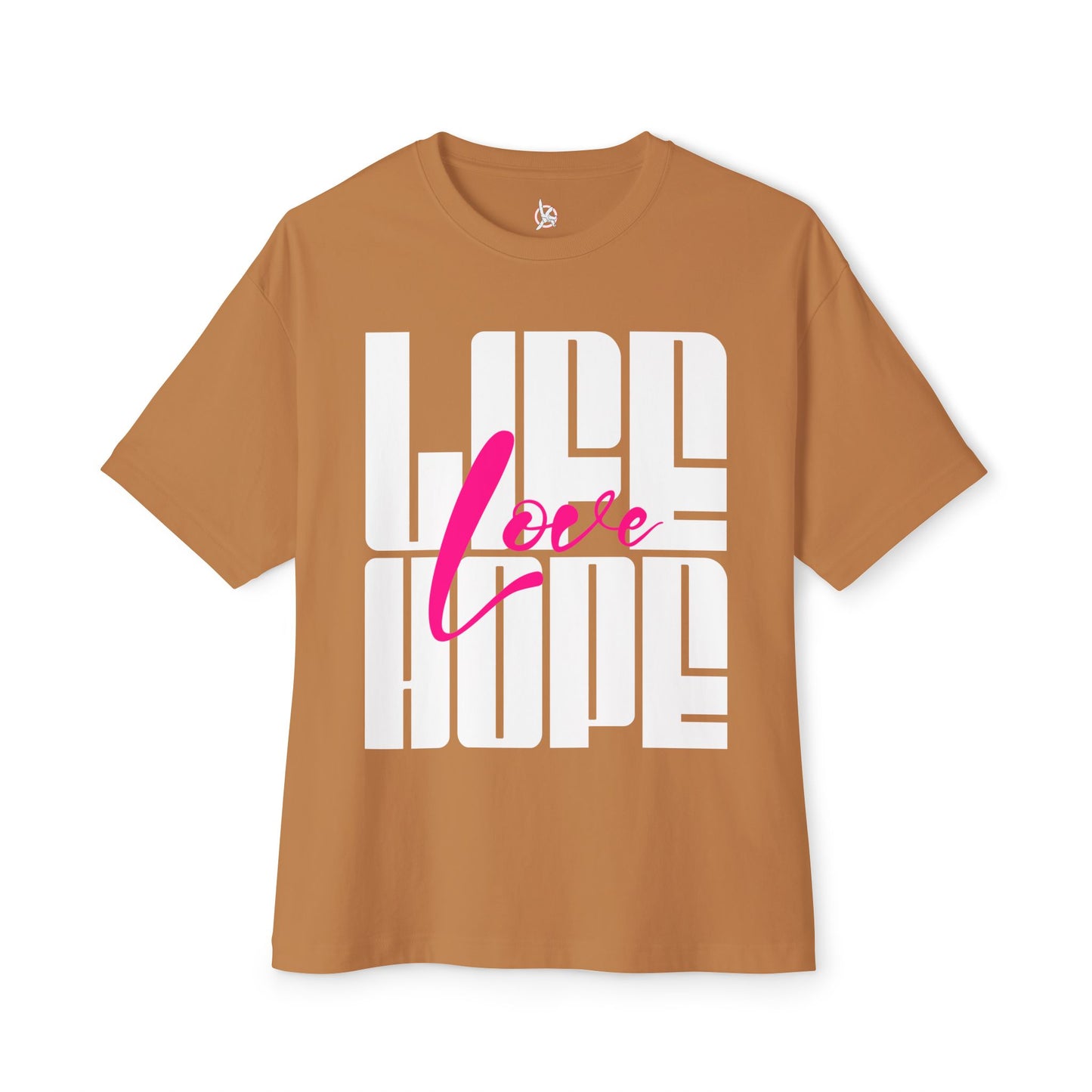 FPD - Love Life Hope Oversized Tee — Affirmation & Faith Statement Shirt