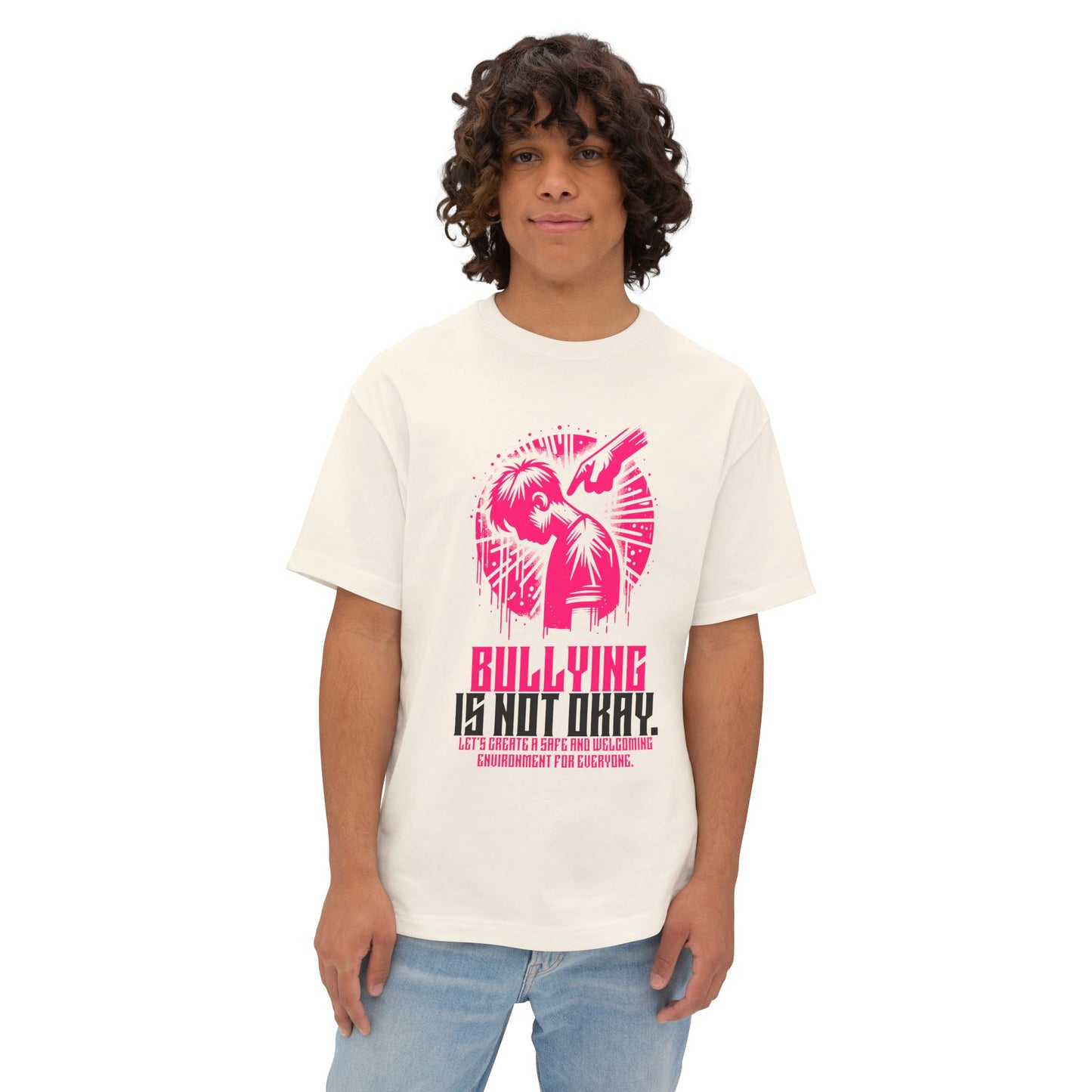 FPD - Bullying Is Not Okay Oversized Tee — Anti-Bullying Statement Shirt