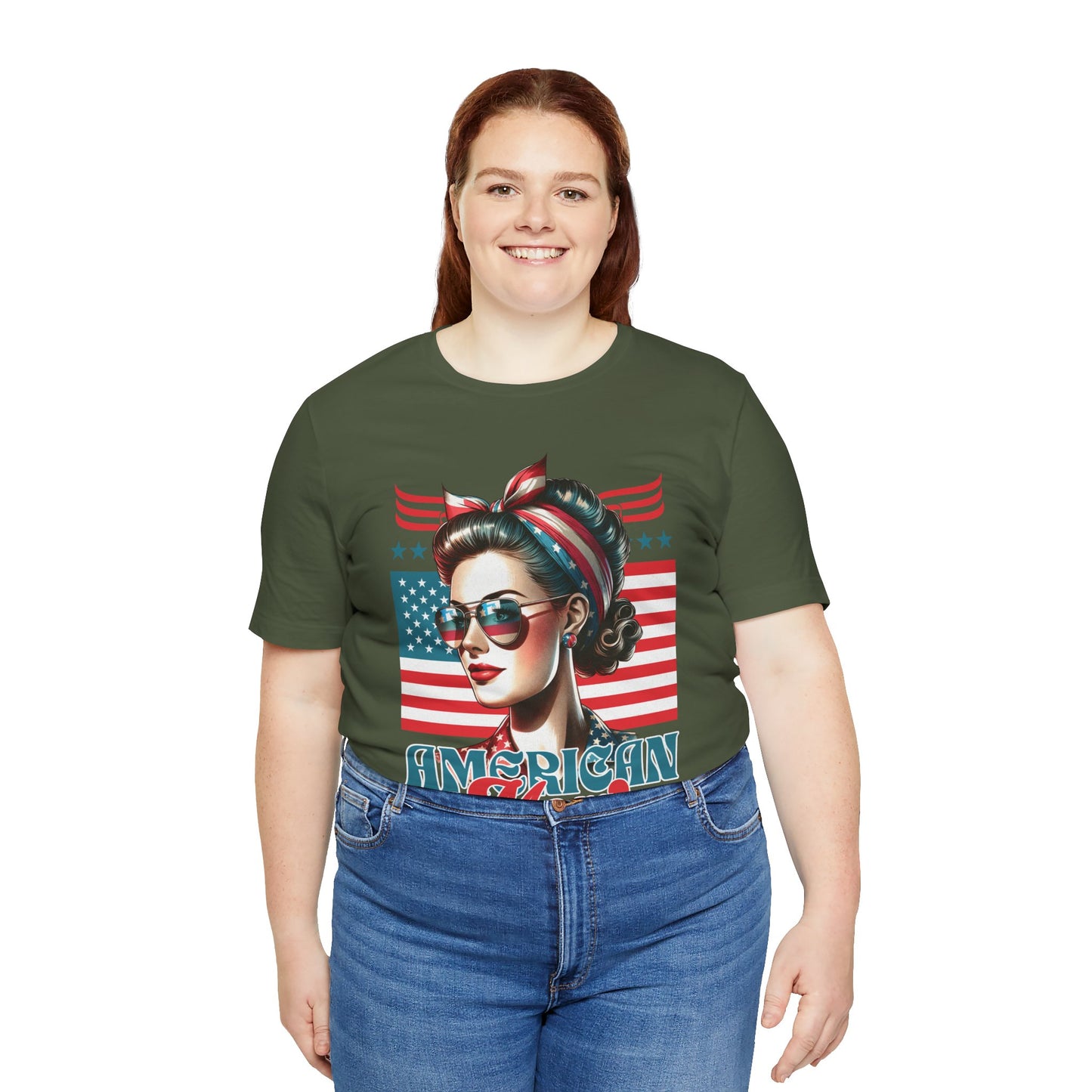 American Mom T-Shirt – Patriotic Tee for Moms