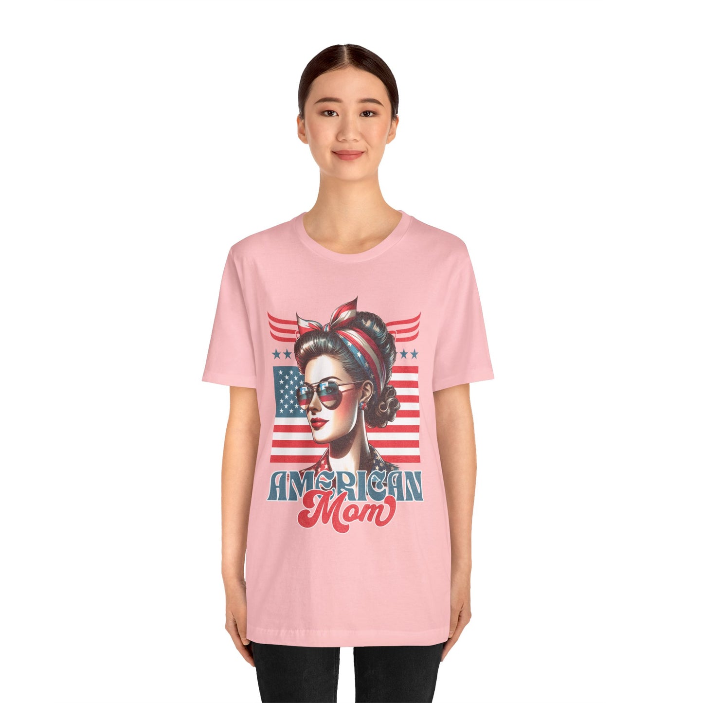 American Mom T-Shirt – Patriotic Tee for Moms