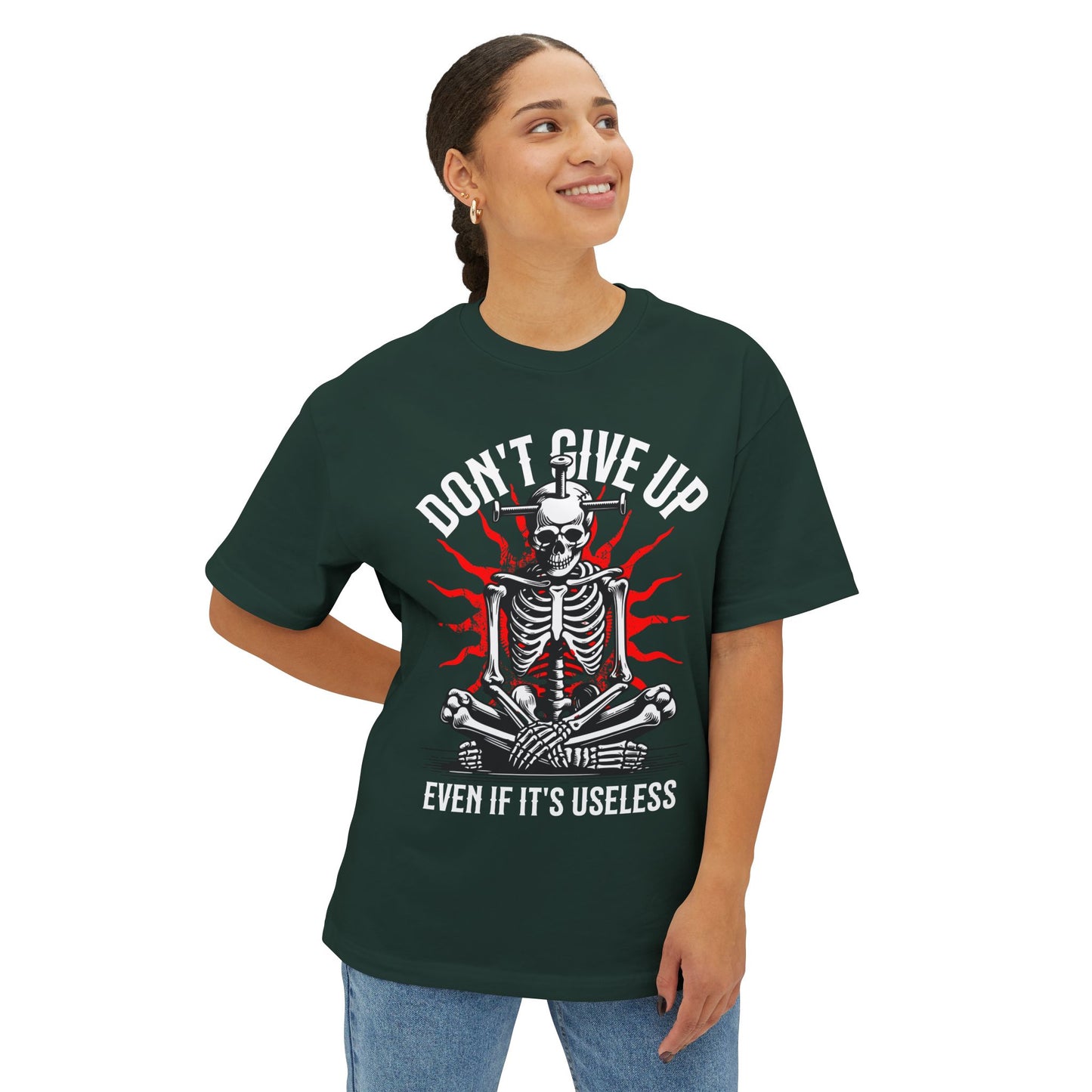 FPD - Don’t Give Up Oversized Tee – Grit & Persistence Statement Shirt