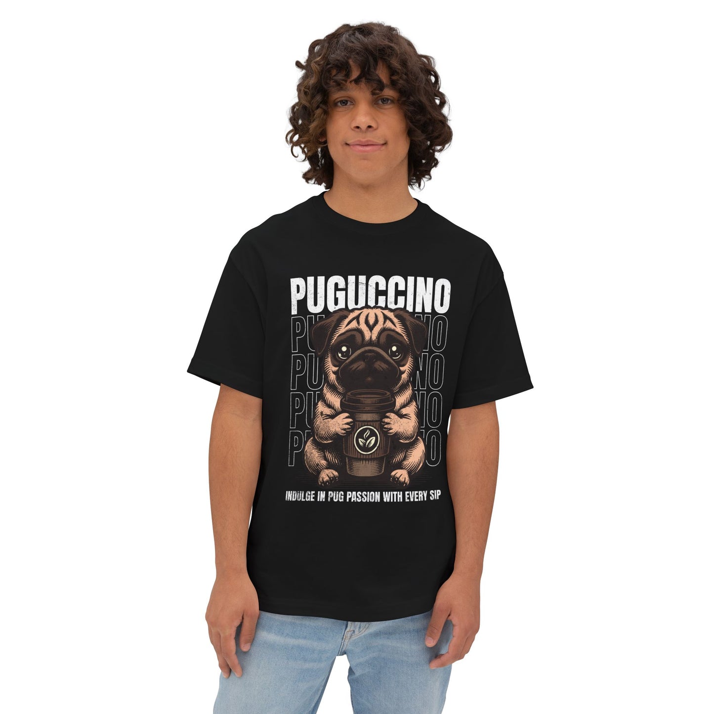 FPD - Puguccino Oversized Tee – Coffee & Pug Lover Streetwear