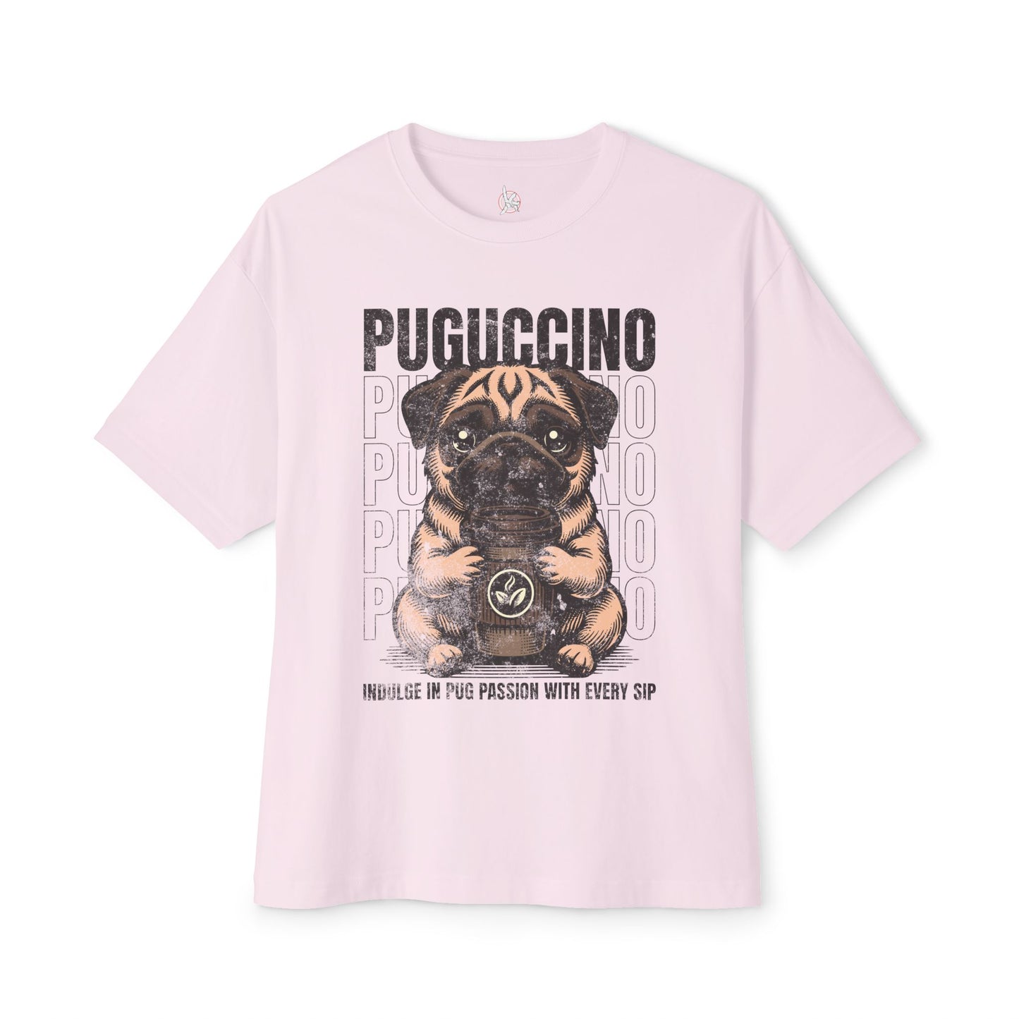 FPD - Puguccino Oversized Tee – Coffee & Pug Lover Streetwear