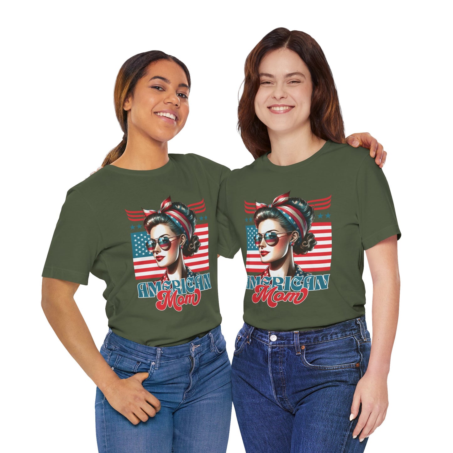 American Mom T-Shirt – Patriotic Tee for Moms