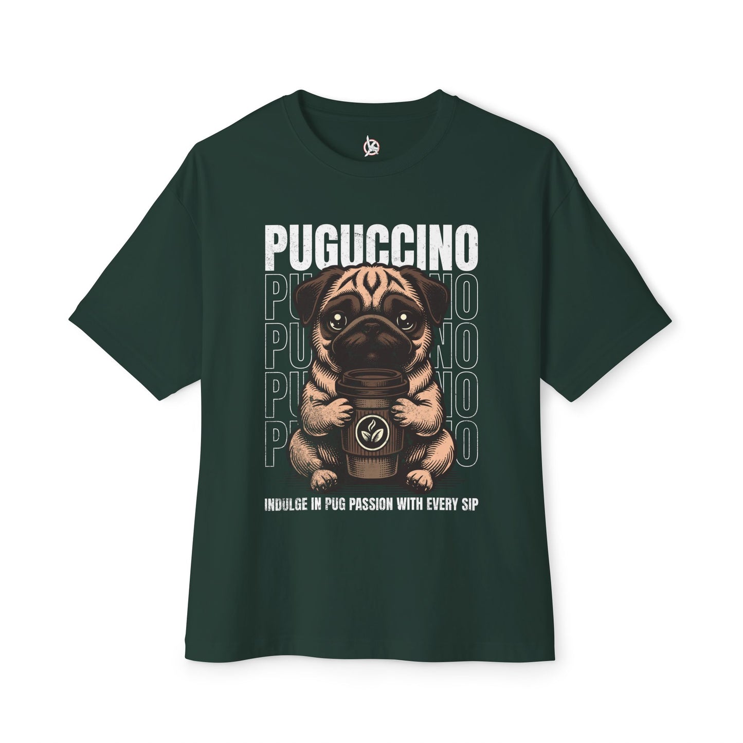 FPD - Puguccino Oversized Tee – Coffee & Pug Lover Streetwear