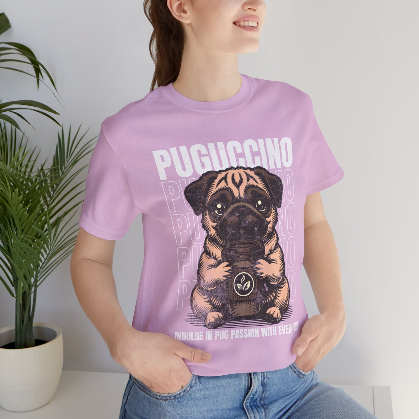 FPD - Unisex T-shirt - Puguccino Tee – Coffee & Pug Lover Statement Shirt