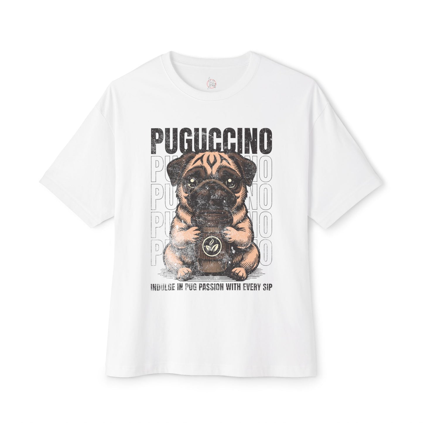 FPD - Puguccino Oversized Tee – Coffee & Pug Lover Streetwear