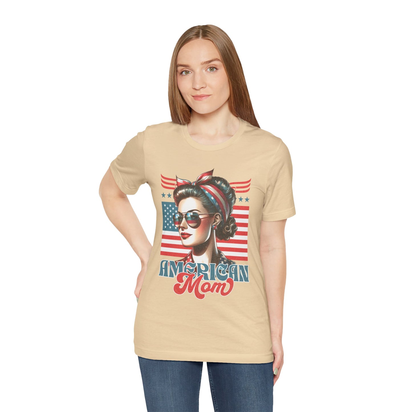 American Mom T-Shirt – Patriotic Tee for Moms