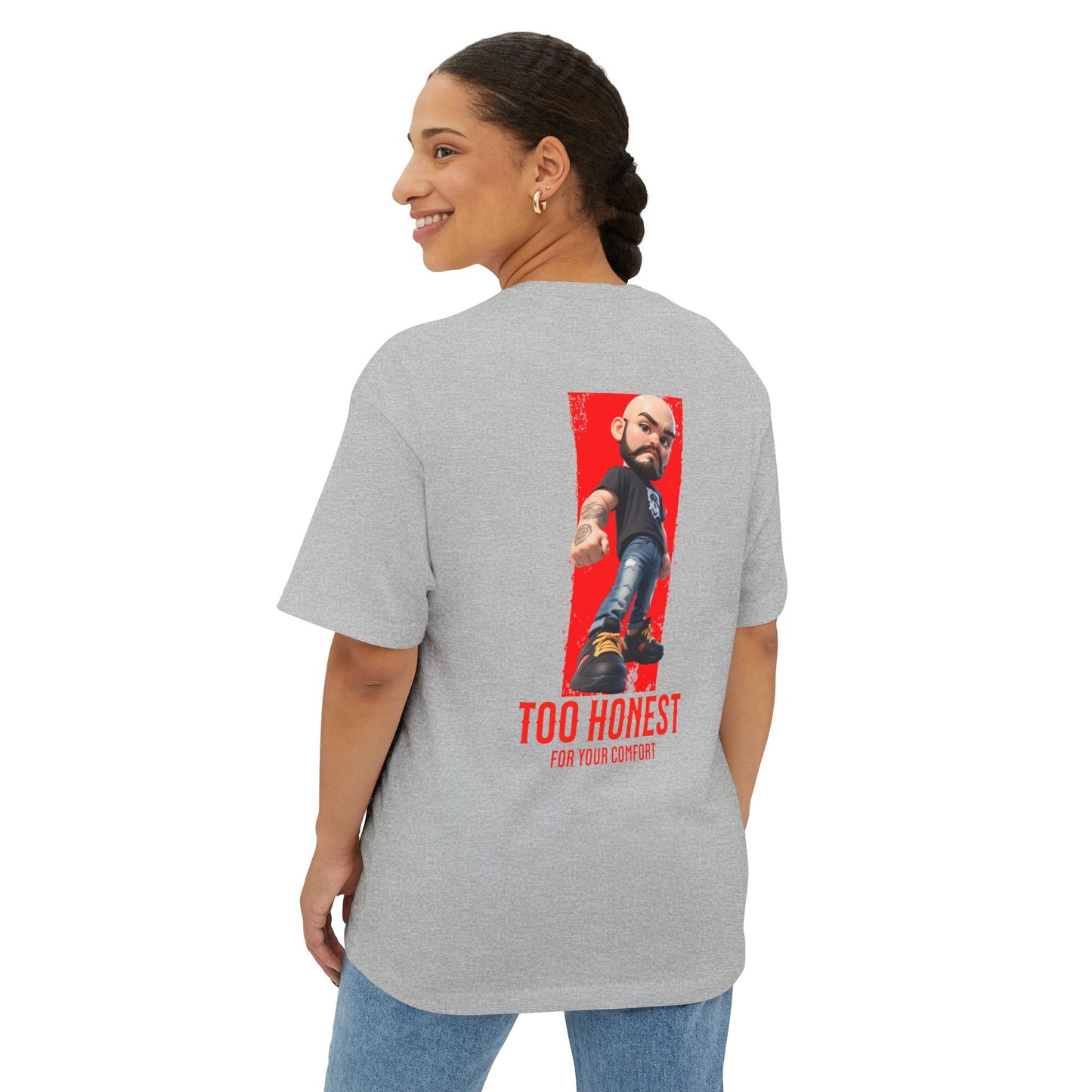 Oversized Graphic Tee – “Too Honest For Your Comfort” - BPD