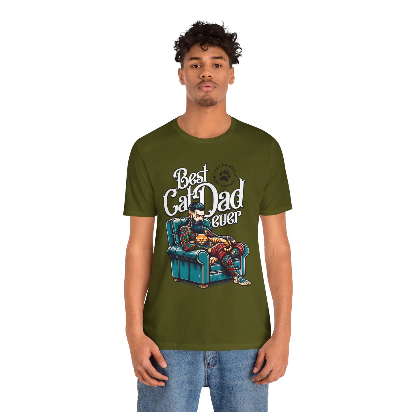 Best Cat Dad Ever Unisex T-Shirt – Perfect Gift for Cat Lovers - FPD