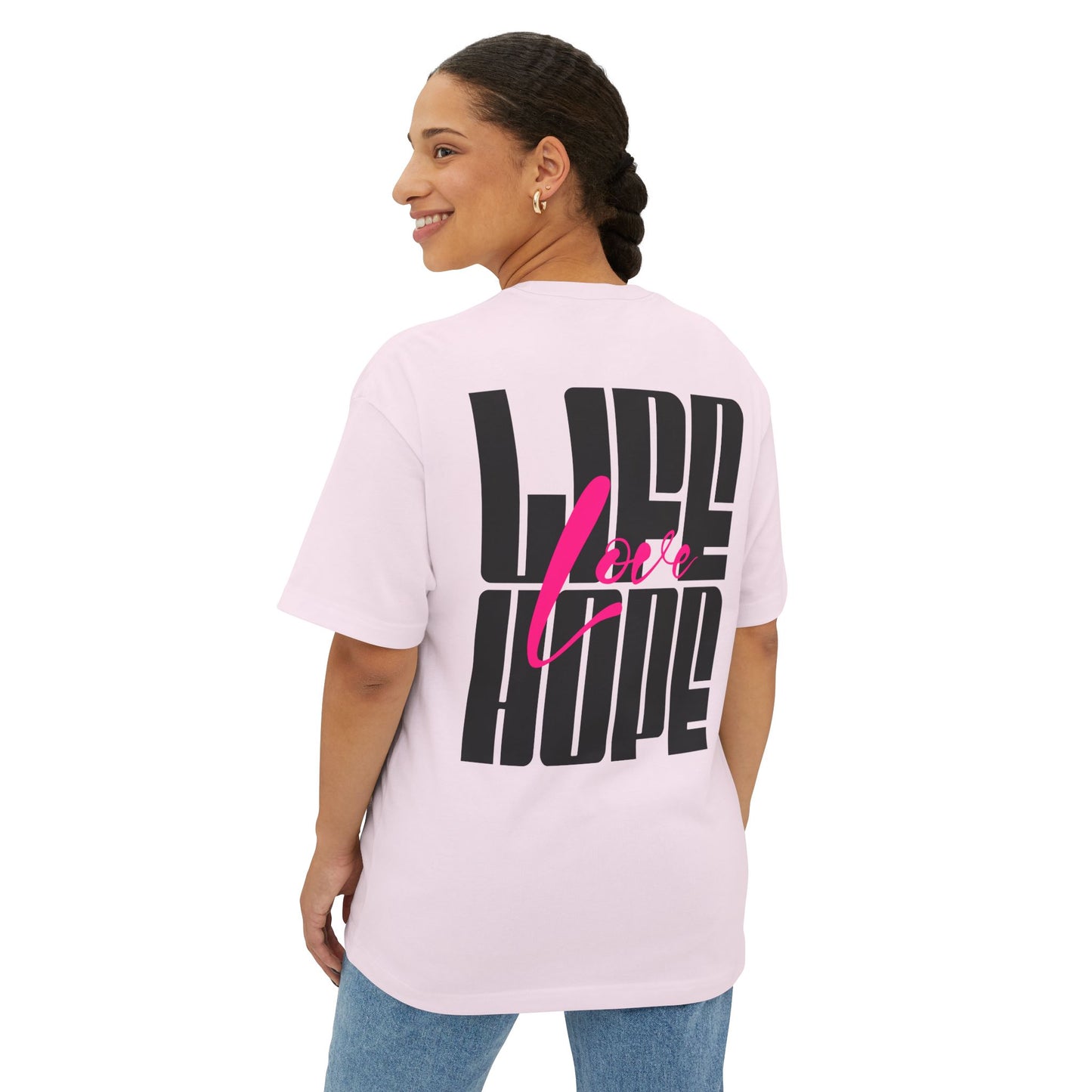 F&BPD - Love Life Hope - Oversized T-Shirt | Positive & Empowering Tee