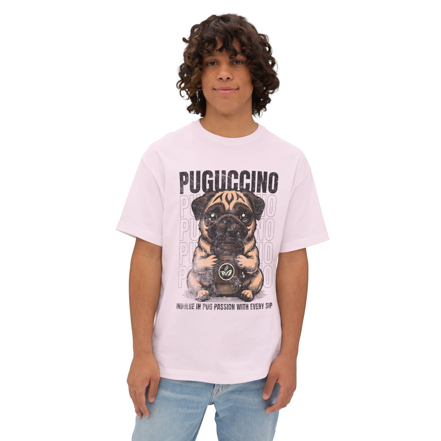 FPD - Puguccino Oversized Tee – Coffee & Pug Lover Streetwear