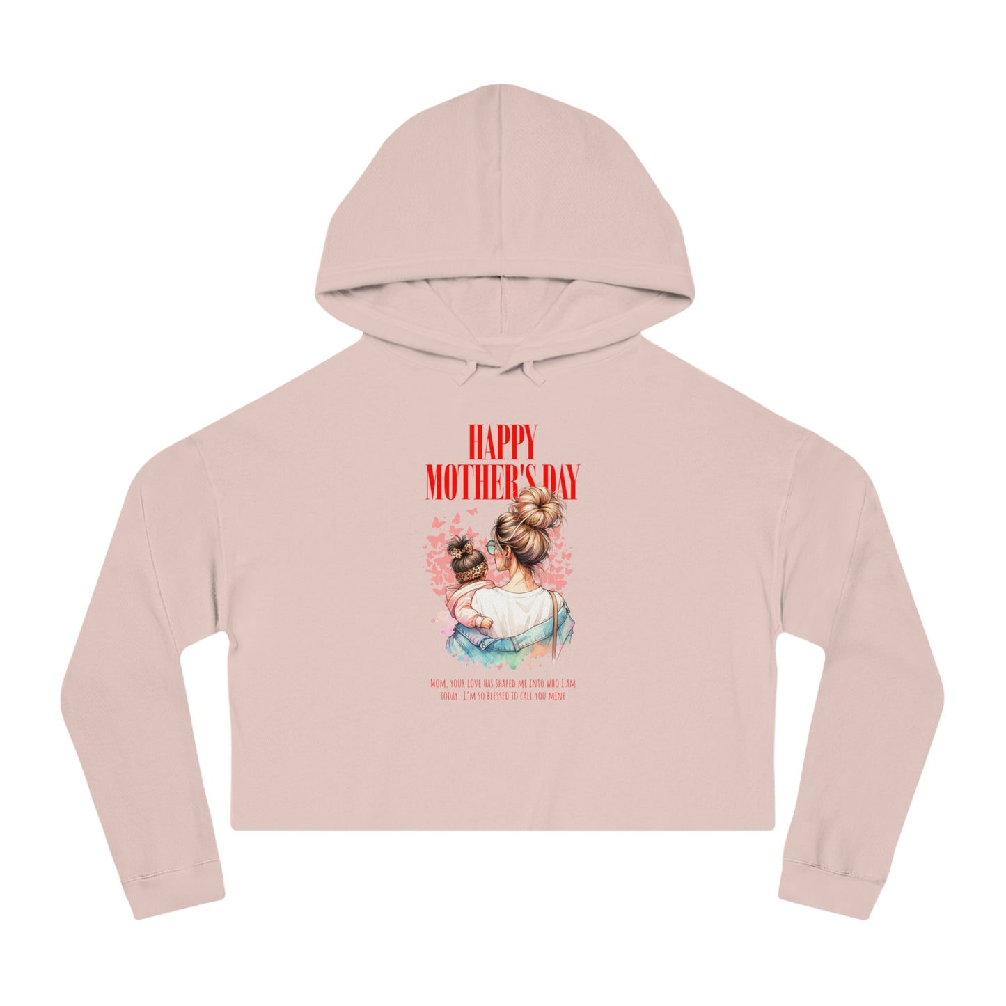 Happy Mother’s Day Cropped Hoodie – Trendy Gift for Mom