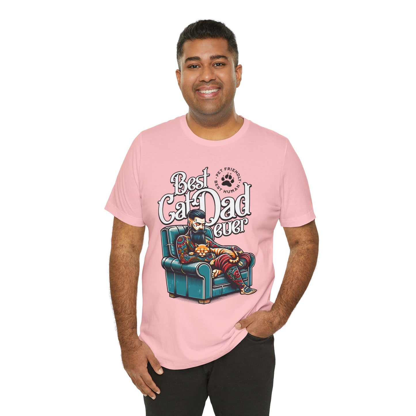 Best Cat Dad Ever Unisex T-Shirt – Perfect Gift for Cat Lovers - FPD