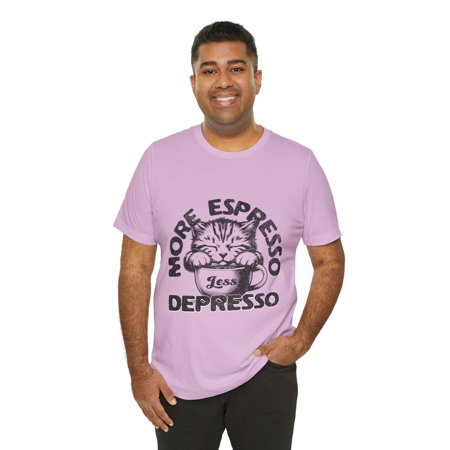 FPD - Unisex T-shirt - More Espresso Less Depresso Tee – Coffee Humor Statement Shirt