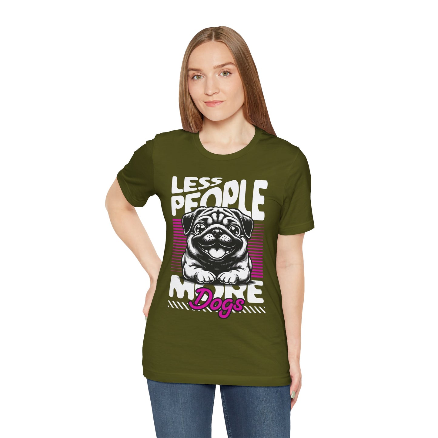 Less People More Dogs Unisex T-Shirt – Funny Dog Lover Tee - FBP