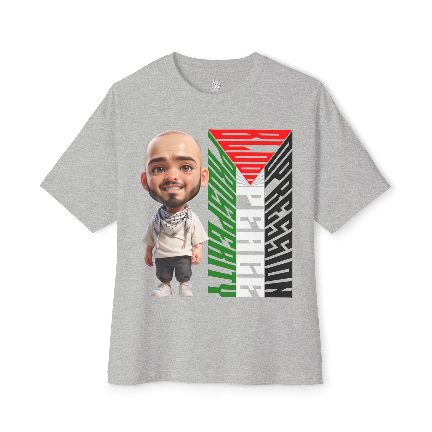 Palestinian Flag Freedom Peace Equality Oversized Tee – Solidarity Shirt - FPD