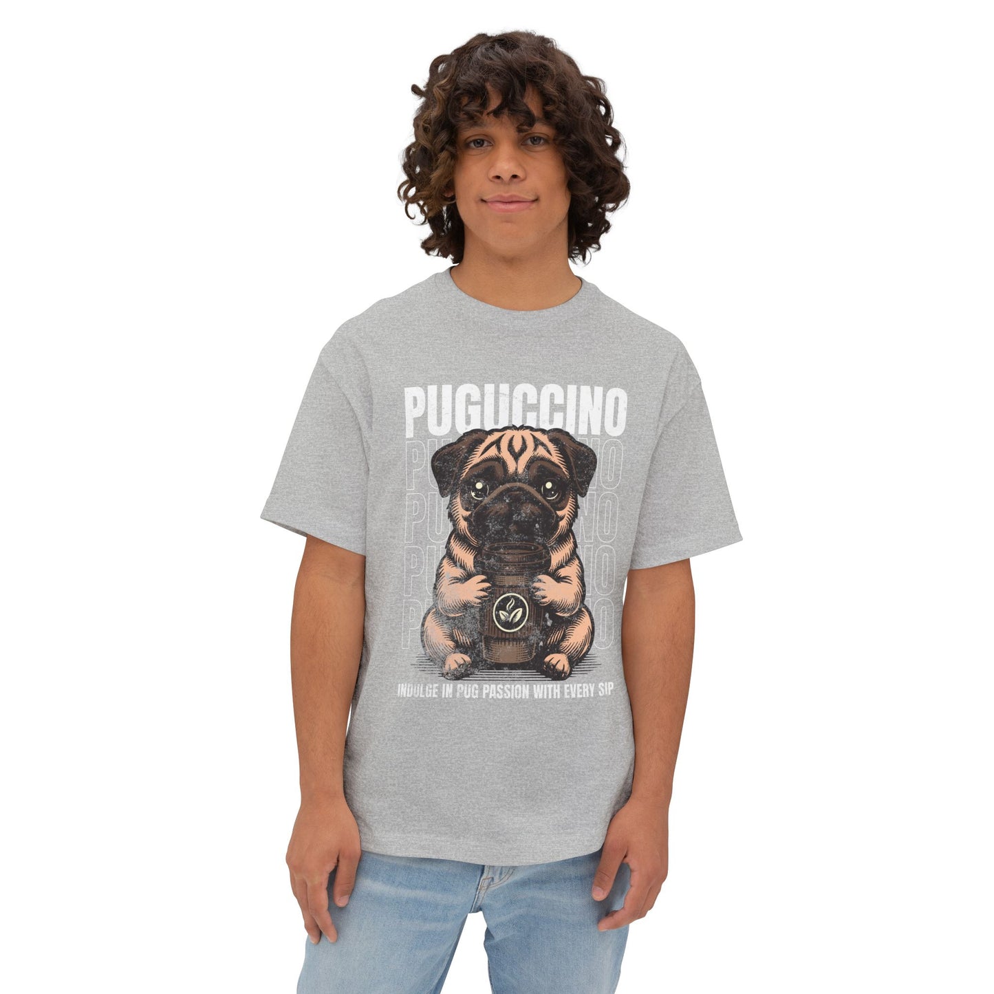 FPD - Puguccino Oversized Tee – Coffee & Pug Lover Streetwear