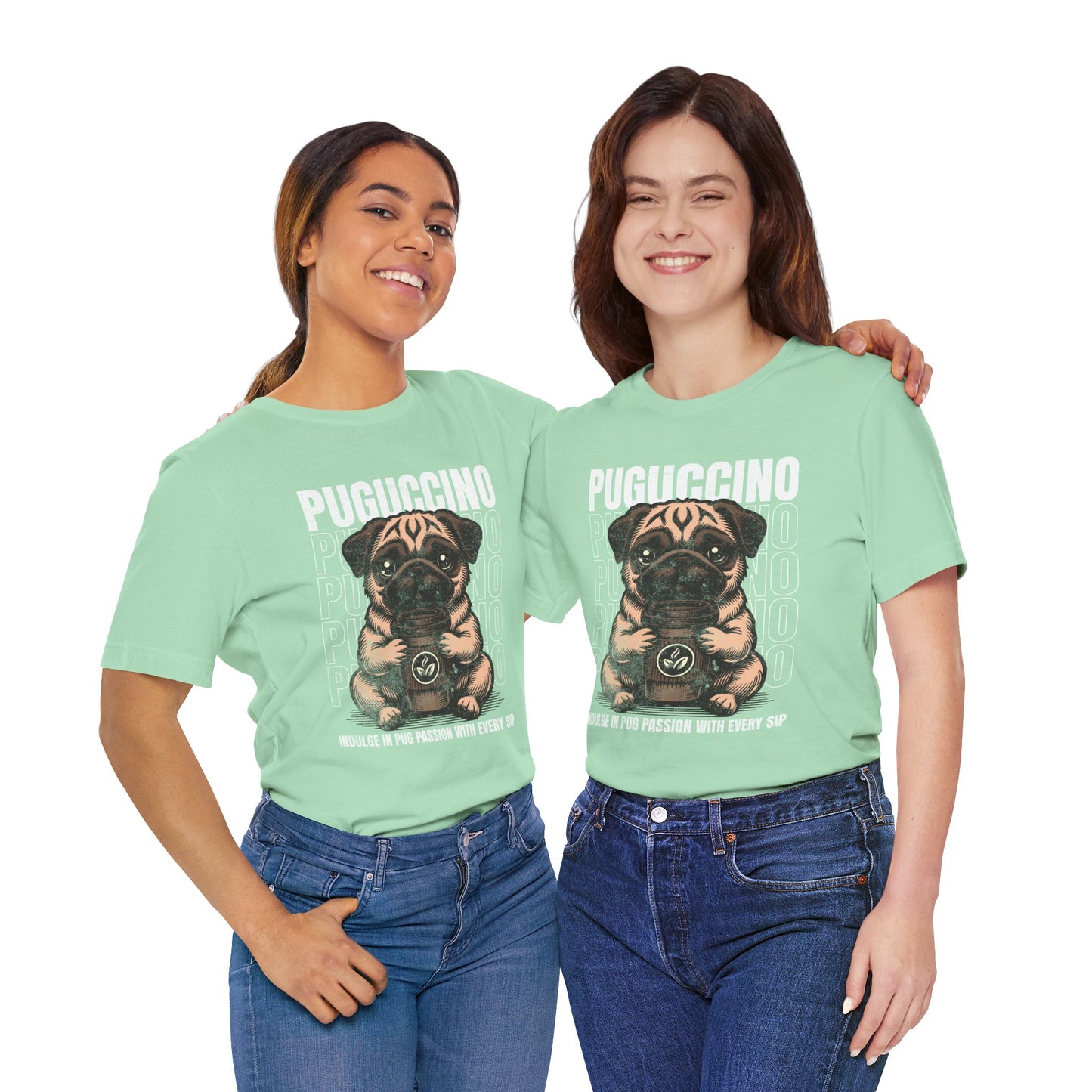 FPD - Unisex T-shirt - Puguccino Tee – Coffee & Pug Lover Statement Shirt