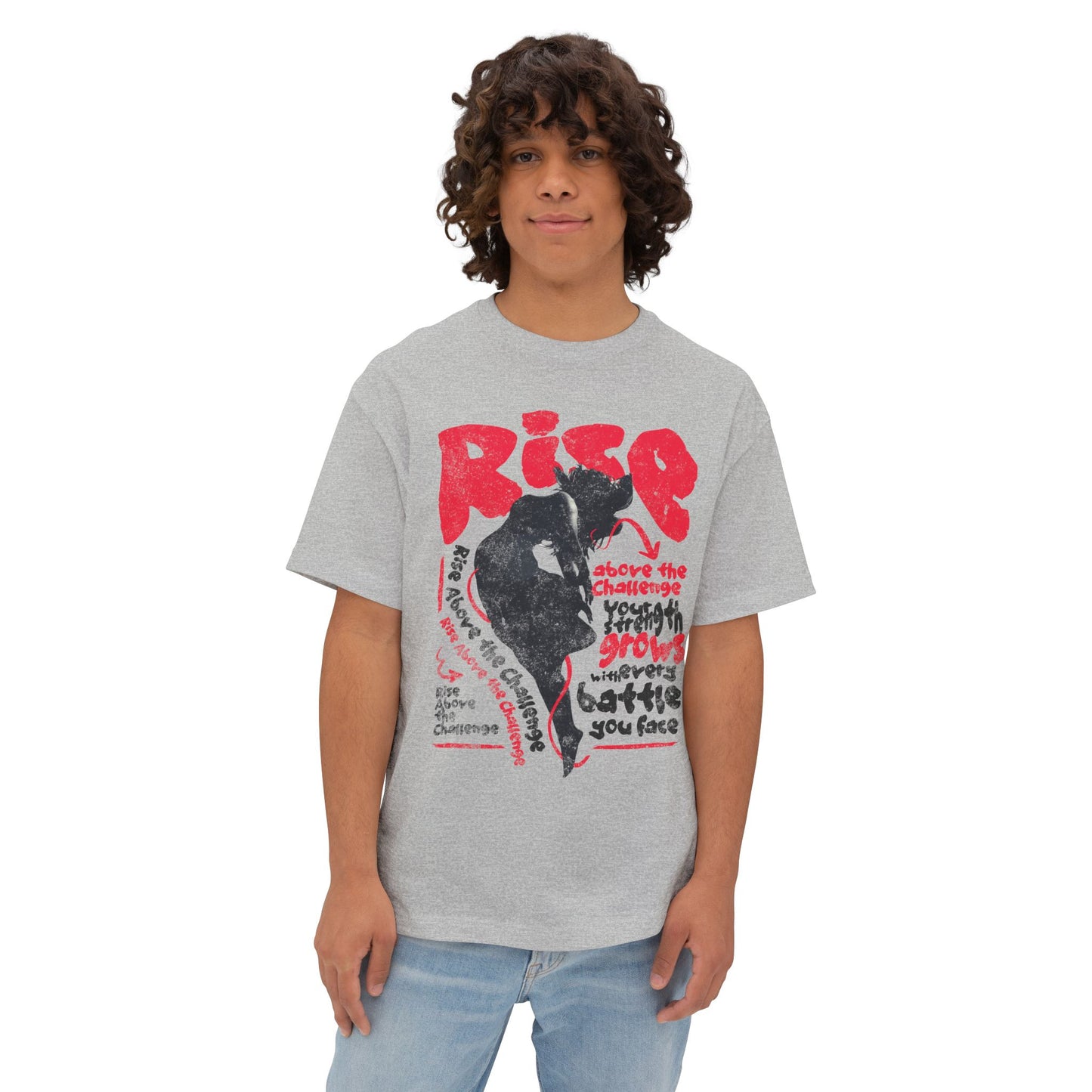 FPD - Rise Oversized Tee – Empowerment & Motivation Statement Shirt