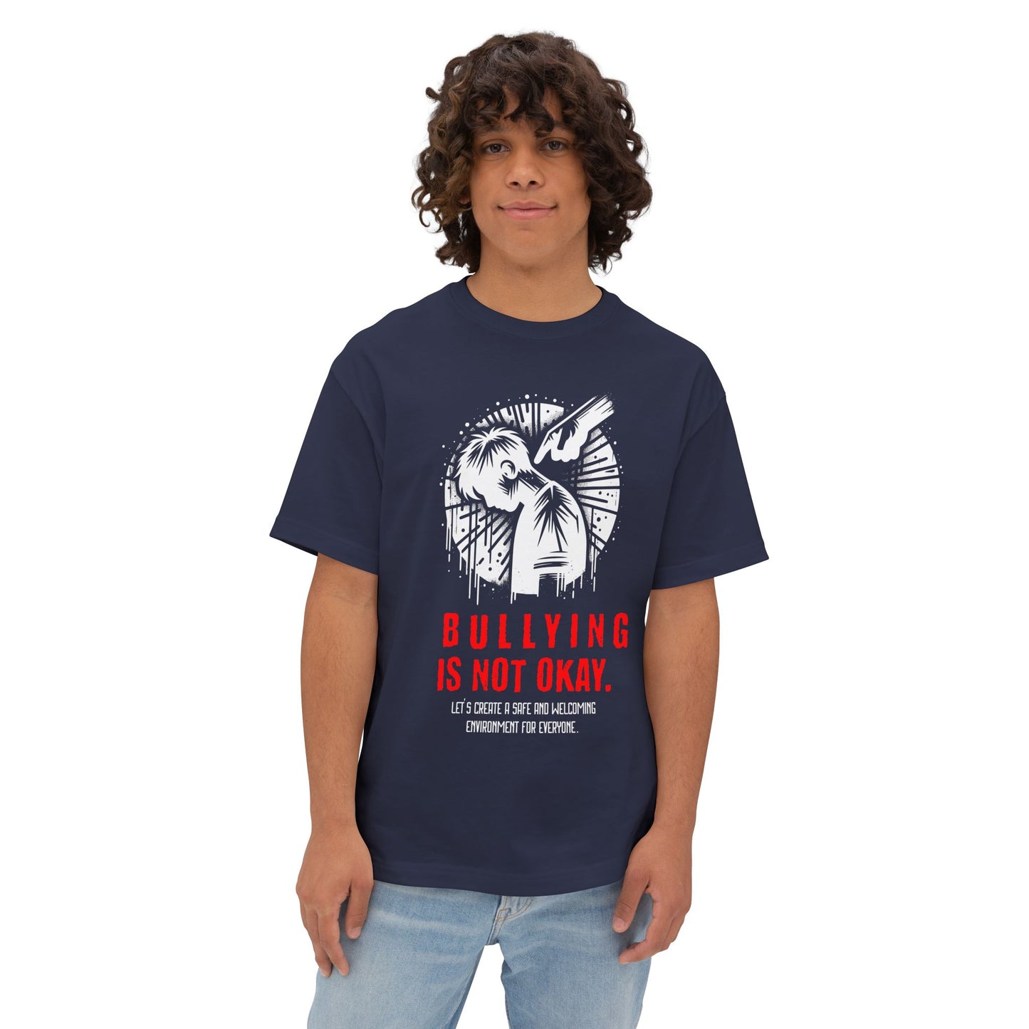 FPD - Bullying Is Not Okay Oversized Tee — Anti-Bullying Statement Shirt