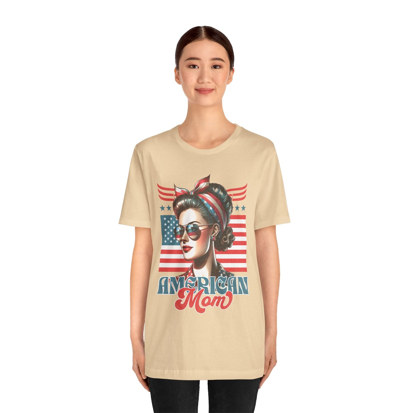 American Mom T-Shirt – Patriotic Tee for Moms