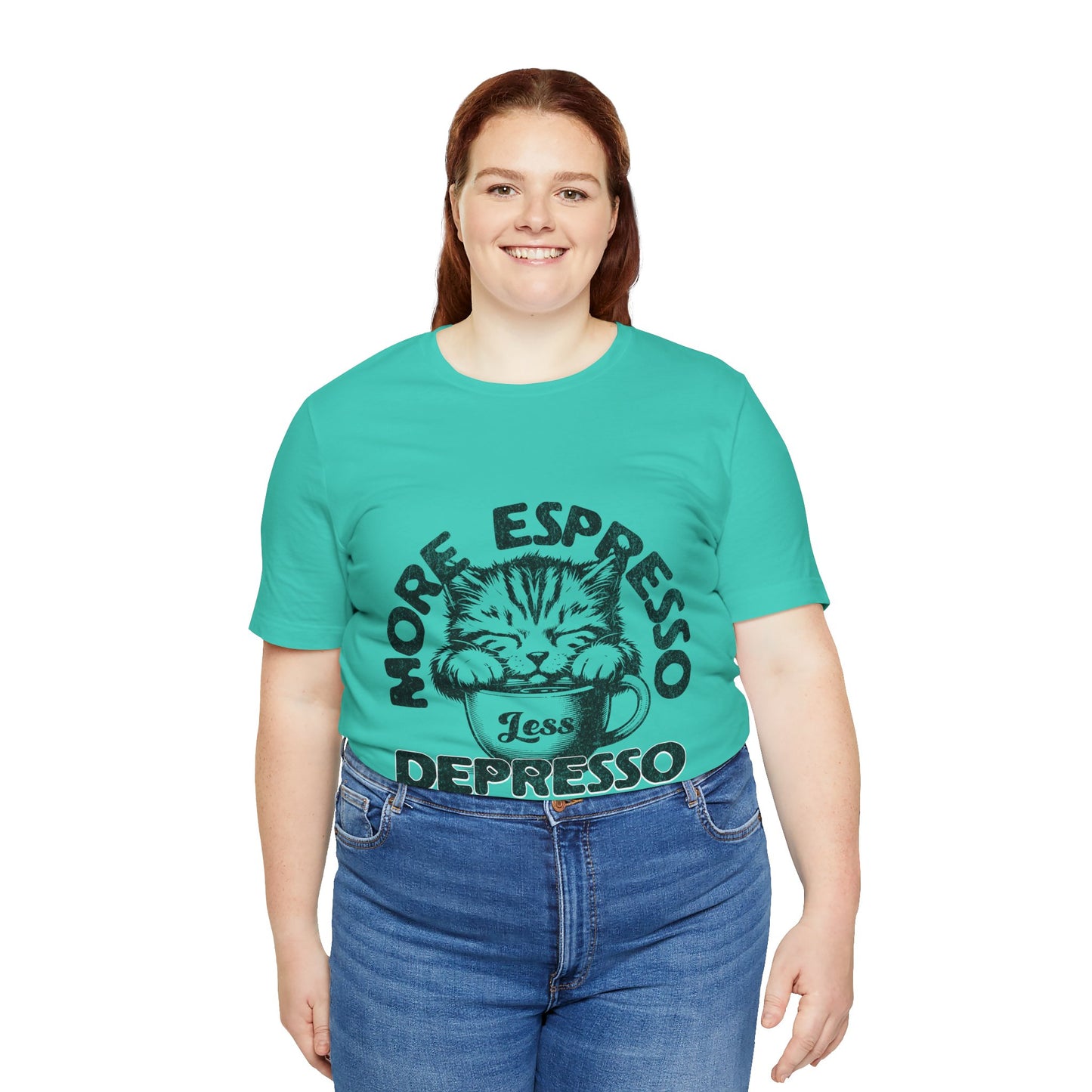 FPD - Unisex T-shirt - More Espresso Less Depresso Tee – Coffee Humor Statement Shirt