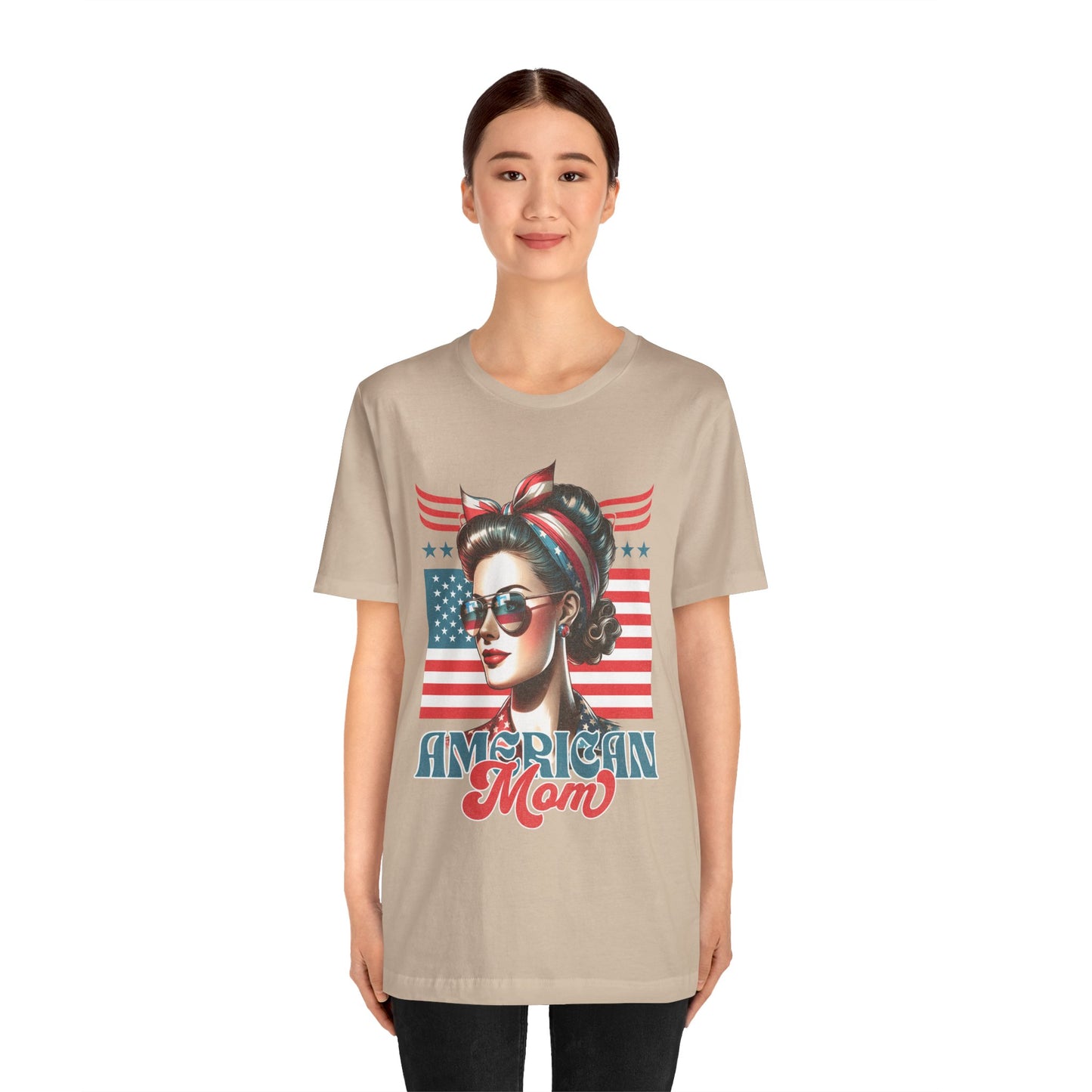 American Mom T-Shirt – Patriotic Tee for Moms
