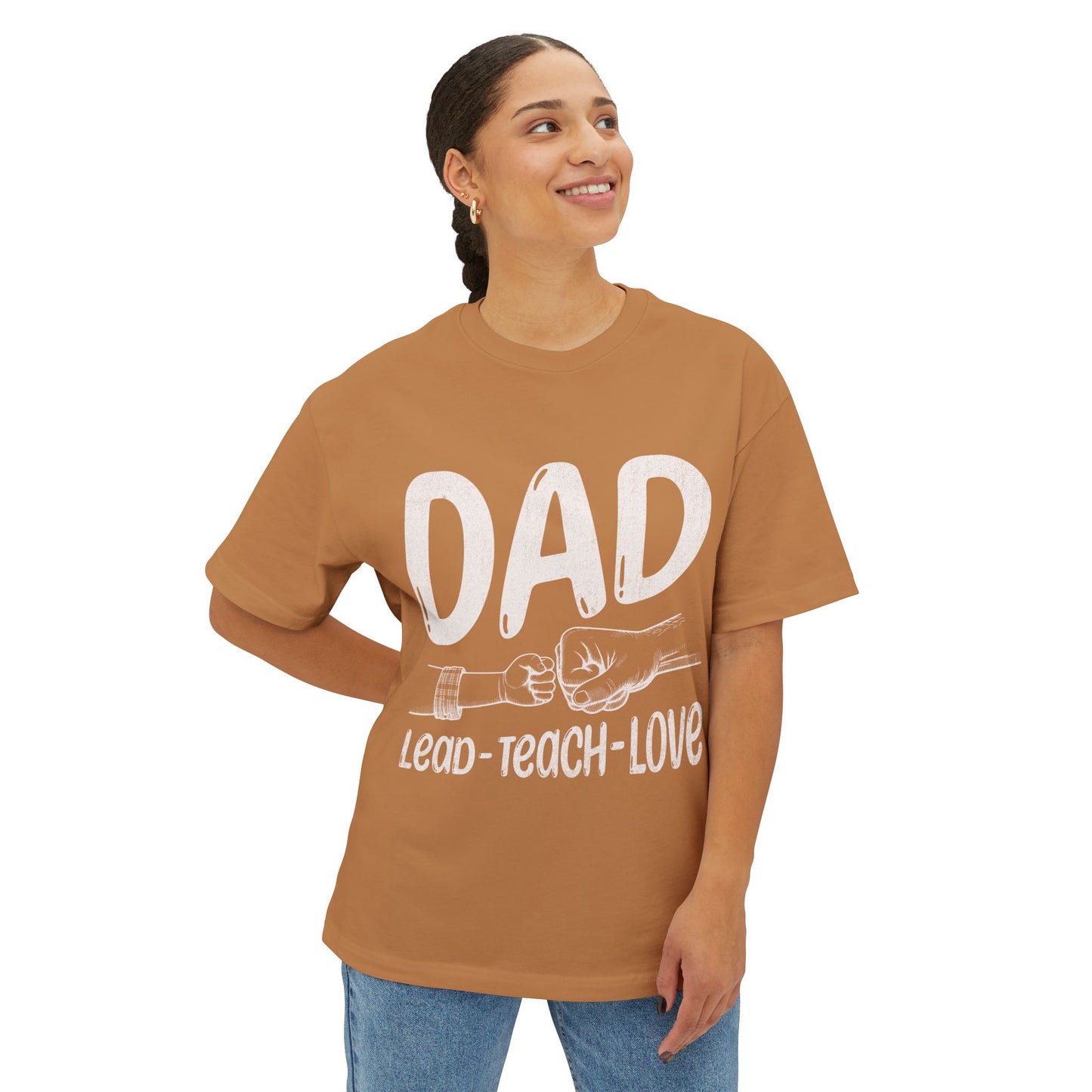 Dad Hoodie – Lead • Teach • Love | Father’s Day Gift - Unisex Oversized T-shirt