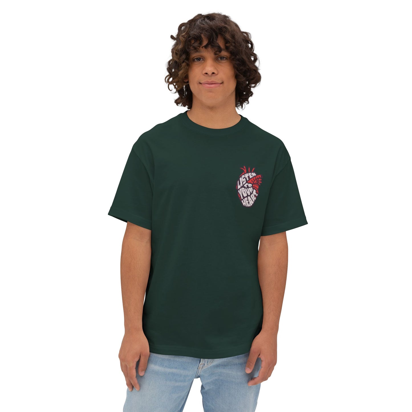 FPD - Listen to Your Heart Oversized Tee — Intuition & Emotion Statement Shirt