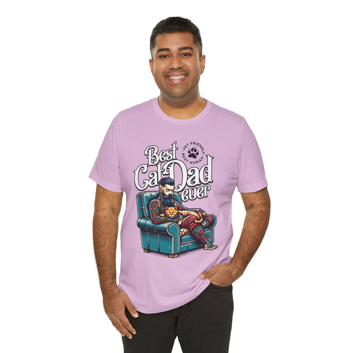 Best Cat Dad Ever Unisex T-Shirt – Perfect Gift for Cat Lovers - FPD