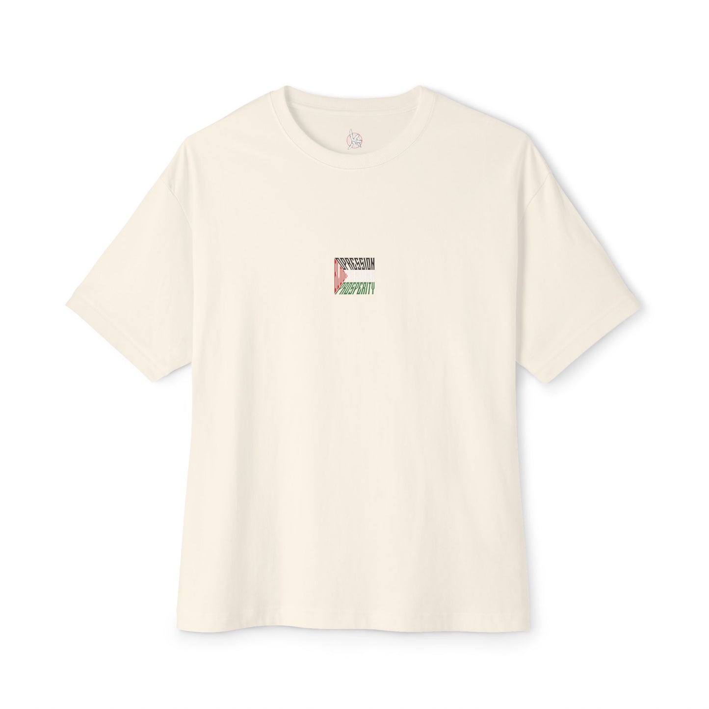 Palestinian Flag Blood Peace Prosperity Oversized Tee – Freedom & Solidarity Shirt - F&BPD