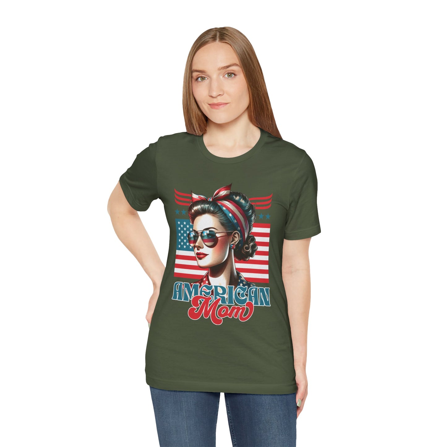 American Mom T-Shirt – Patriotic Tee for Moms