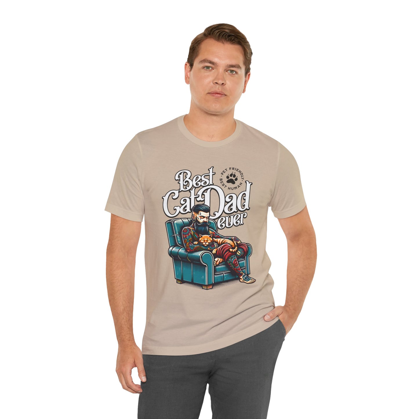 Best Cat Dad Ever Unisex T-Shirt – Perfect Gift for Cat Lovers - FPD