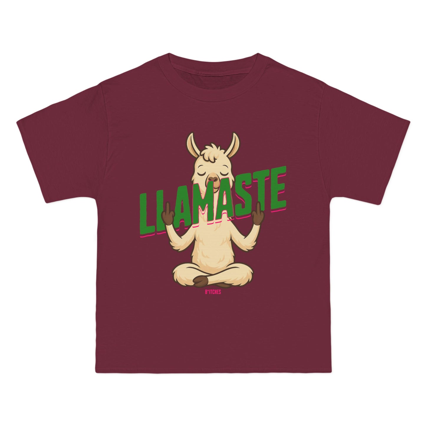 Funny Oversized T-Shirt Print – Yoga Llama Graphic Tee for Men & Women