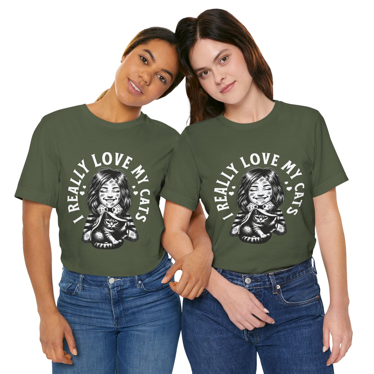 I Really Love My Cats T-Shirt | Cute Cat Lover Unisex Tee - FPD