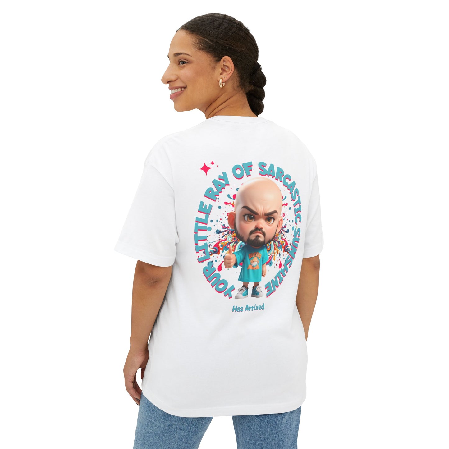 Your Little Ray of Sarcastic Sunshine Oversized Graphic Tee – BPD Humor Shirt
