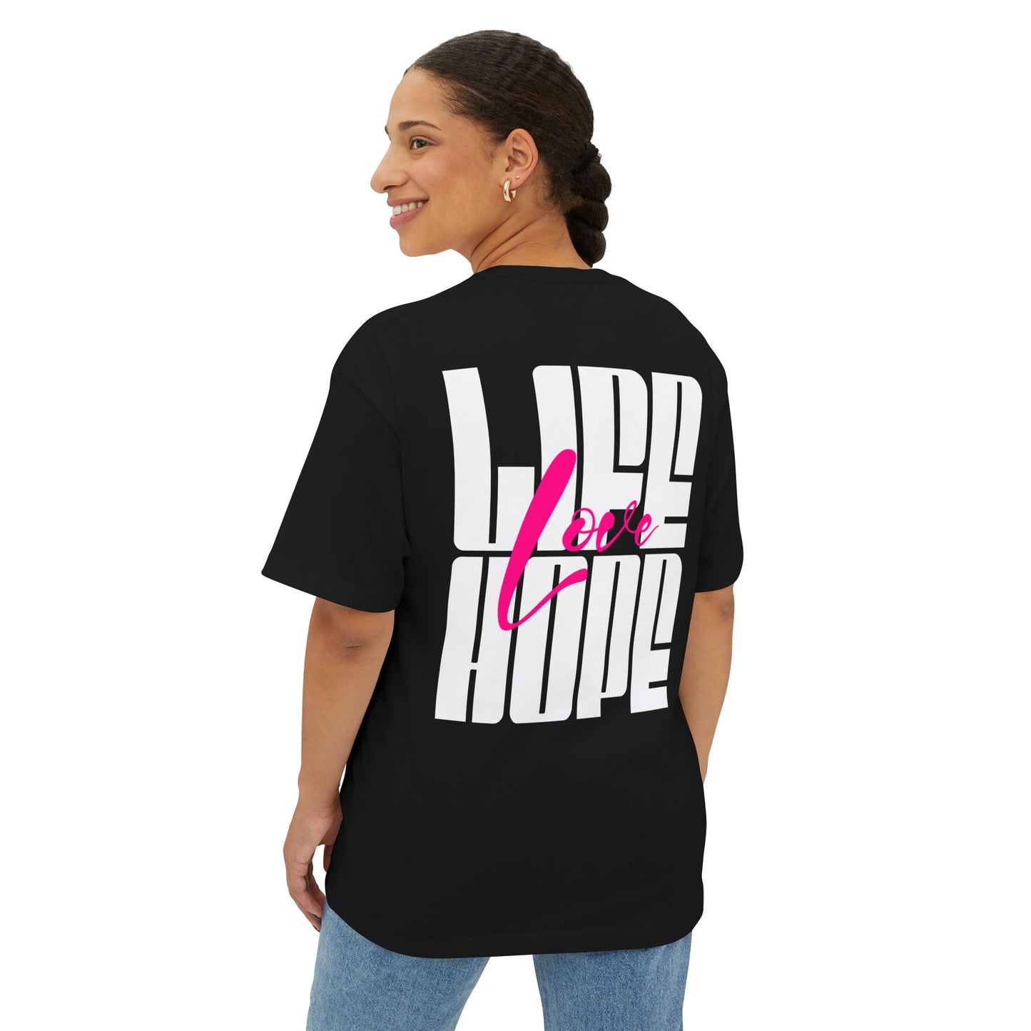 F&BPD - Love Life Hope - Oversized T-Shirt | Positive & Empowering Tee