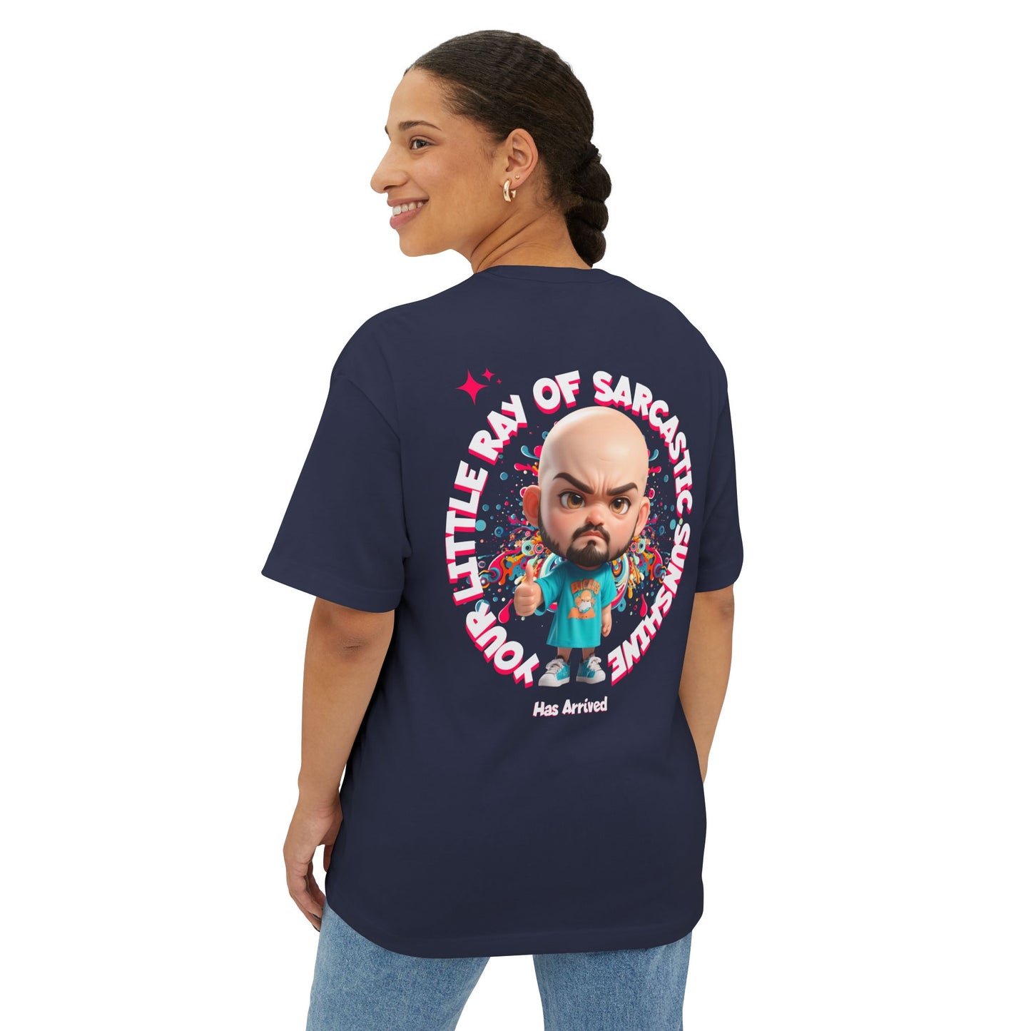 Your Little Ray of Sarcastic Sunshine Oversized Graphic Tee – BPD Humor Shirt